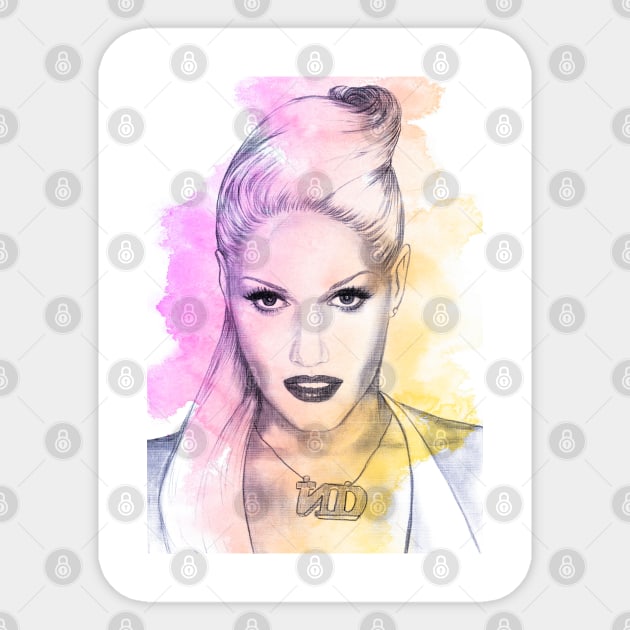 Gwen Stefani Sticker by Svetlana Pelin